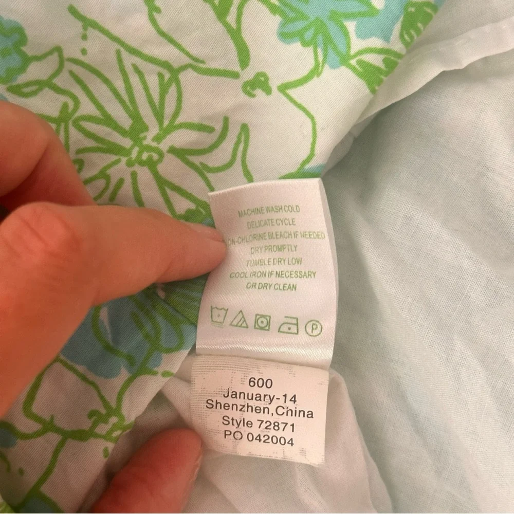 Lilly Pulitzer Green, Blue and White Jungle Women’s Sundress Dress Size 0 - Picture 12 of 12